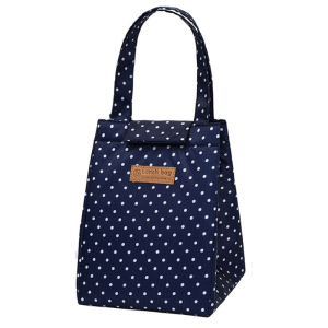 lunch bag pois blanc