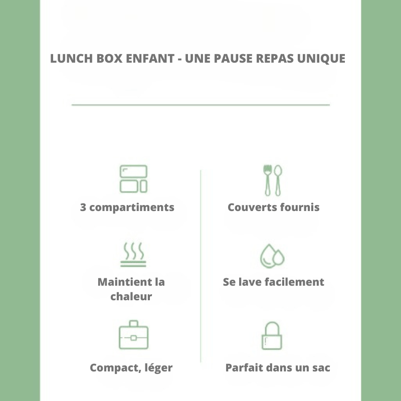Lunch box colorée enfant