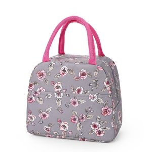 sac isotherme repas fleurs
