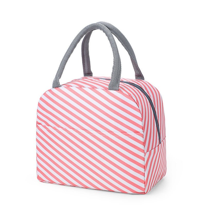 sac isotherme zèbre rose