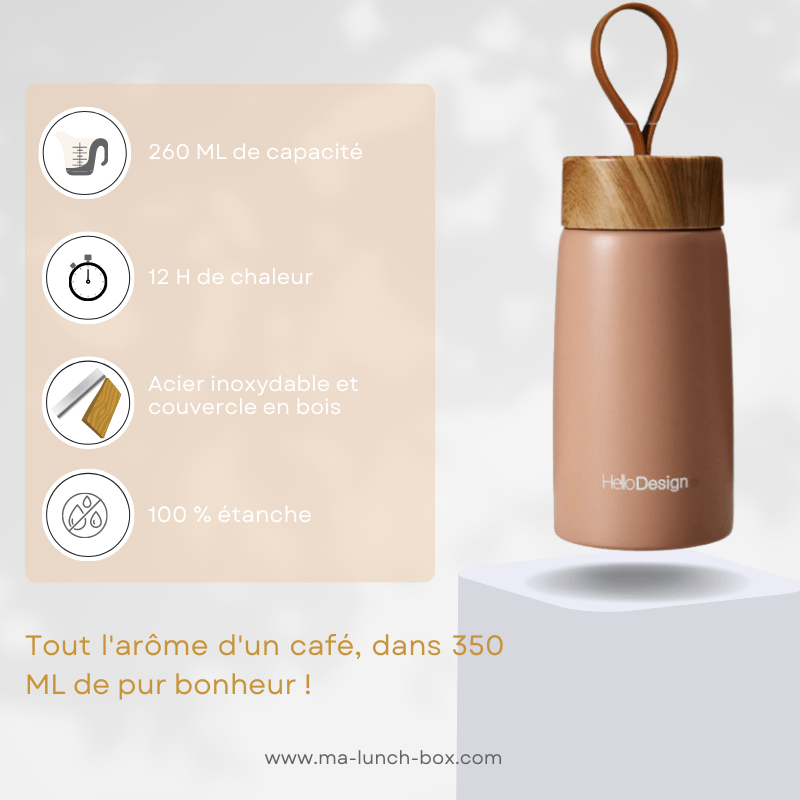 Thermos Élégant Bois Rose