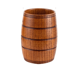 verre en bois naturel